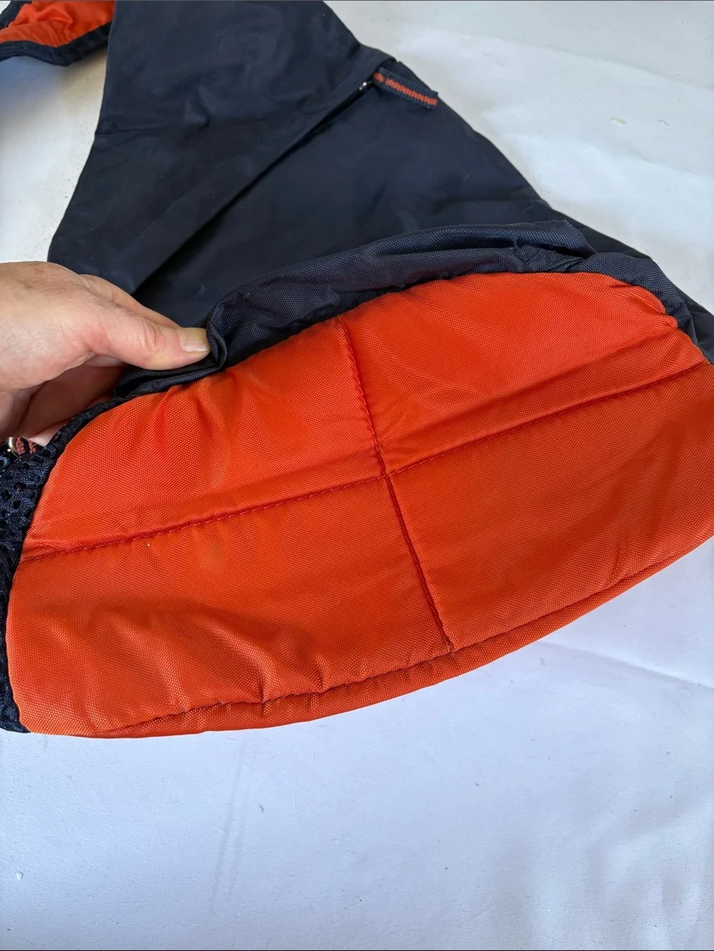 Eastport Blue and Orange Nylon Large Sling Bag